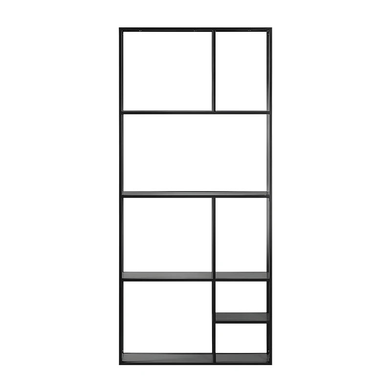 custom.Modern Design Living Room Furniture Narrow Steel Display Shelf Metal Bookshelf Multi-functional Storage Racks