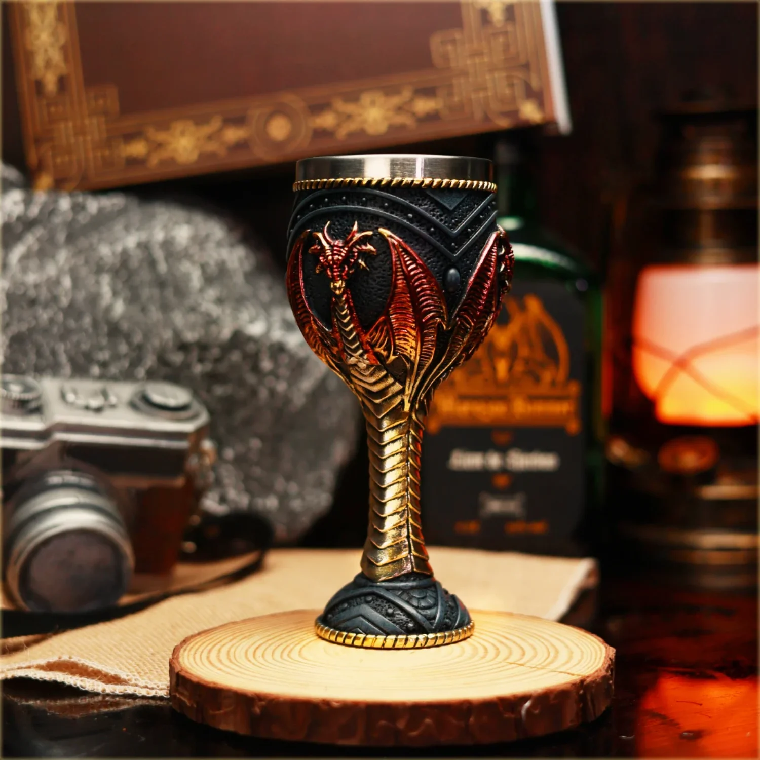 

Dragon Goblet Unique Tazas Coffee Mug Water Bottle Coffee cup Party Drinkware Red Wine glass Espresso cups Drinkfles cup