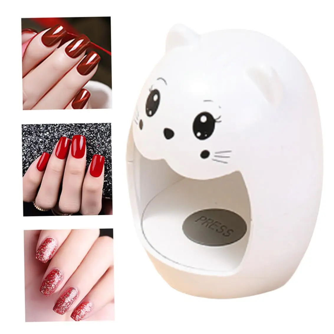 LULAA Mini UV LED Lamp Cute Cat Shape Fast Drying Portable Nail Light  Home Salon Gel Dryer Curing Lamp for Nail Artists DIY