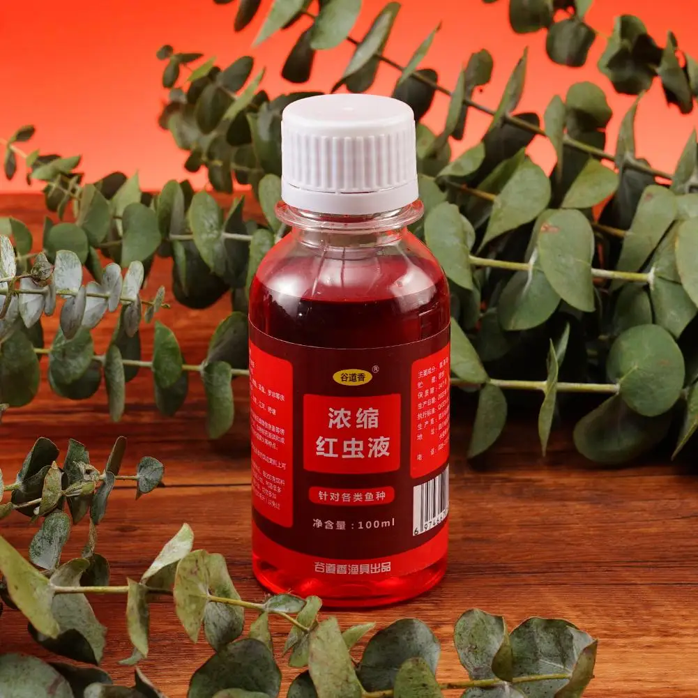 100ml High Concentration FishBait For Trout Cod Carp Bass Strong Fish Attractant Concentrated Red Worm Liquid Fish Bait Add J1L0