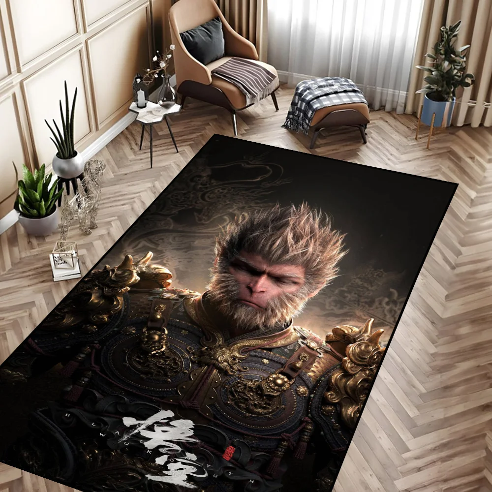 Video Game Area Rug Black Myth Wukong Teen Fantastic Game Enthusiast Journey to the West Carpet for Home Decor Kid Room,Etc.