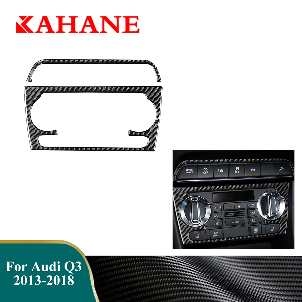 

Для Audi Q3 2013-2018 центральная консоль автомобиля, панель кондиционирования воздуха, панель, крышка, внутренняя отделка, литье, аксессуары, автомобильные наклейки из углеродного волокна