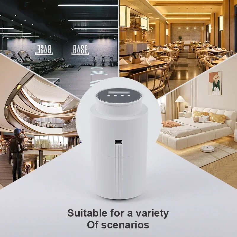 400ml Large Commercial Scent Machine, 1000m³ Bluetooth Wall Ceiling Aroma Diffuser, Smart Air Freshener For Hotel Factory
