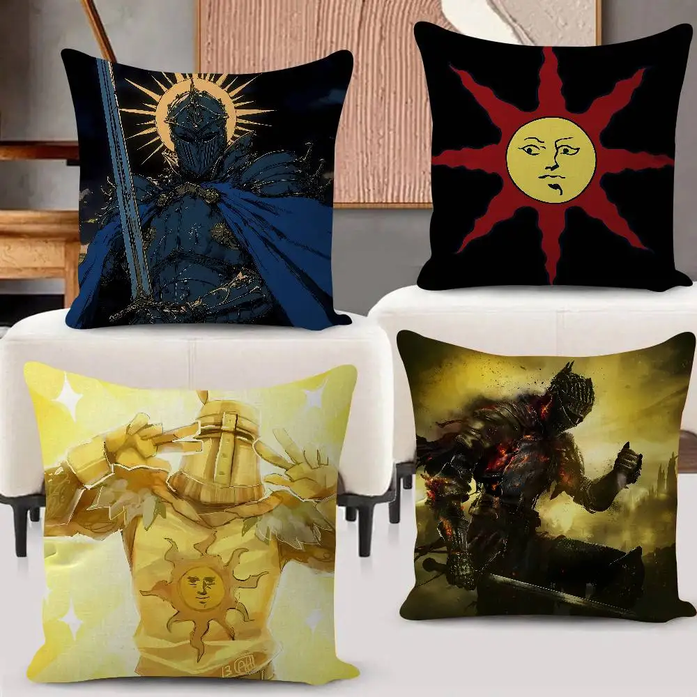 Action Game Dark Souls Pillow Case Plush Fabric Soft Double Sided Print Sofa Cushion Cover Throw Pillow Covers