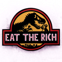 Eat The Rich Hungry Dinosaur Enamel Pin Jurrasic Park Brooch Badge Jewelry Accessories