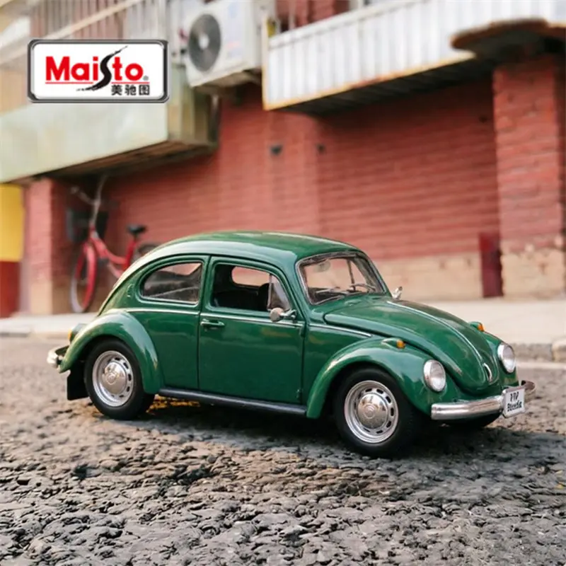 

Модель автомобиля Maisto 1:24 Volkswagen Beetle Type 1, литая металлическая, классическая ретро-модель, высокодетализированная, игрушка для детей, подарок