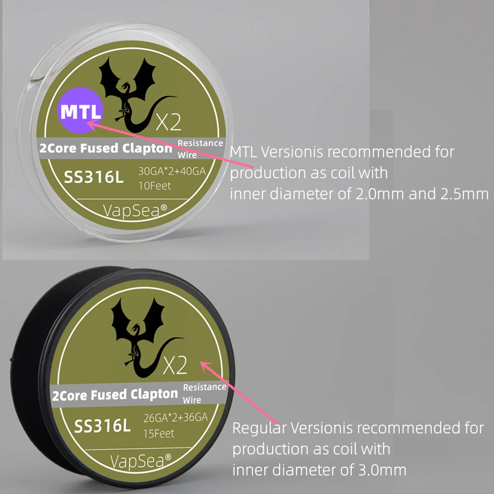 Dlmtl-エイリアンロッド,印刷された事前構築されたコイル,非常にハラジュク,2.0mm, 2.5mm, 3.0mm