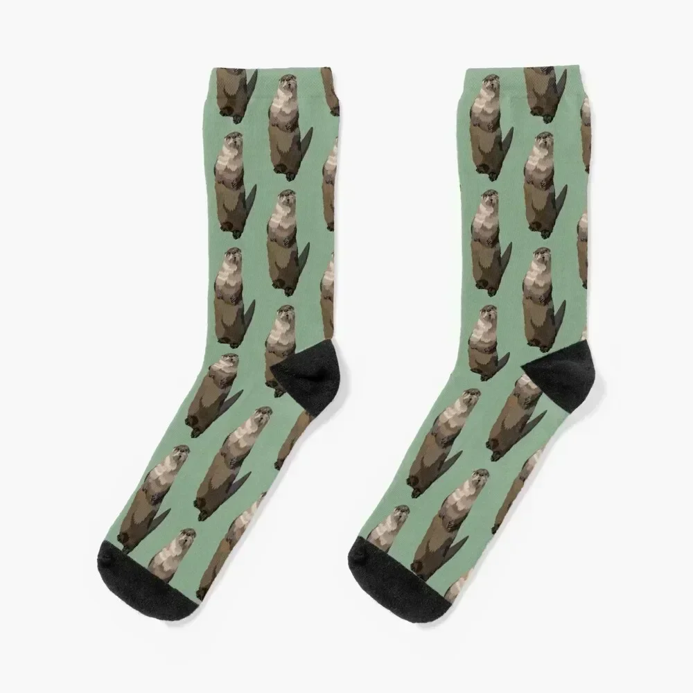 

N is for North American River Otter Socks cycling Christmas sheer Men's Socks Luxury Women's