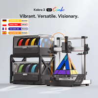 ANYCUBIC Kobra 3 V2 Combo 600mm/s Fast Printing 3D Printer 8 Colors ACE Pro Filament Auto Drying Anycubic APP Control 3D Printer