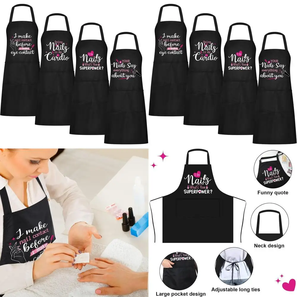 

Nail Technician Apron with Pockets - Funny Quote Design for Salon Professionals