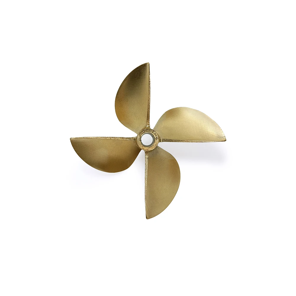 TFL Hobby High Precision Diameter 67mm Brass 4 Blade Propeller Pitch 1.7' Aperture 6.35mm Height 24.5mm for RC Gas Boat FSR-OX