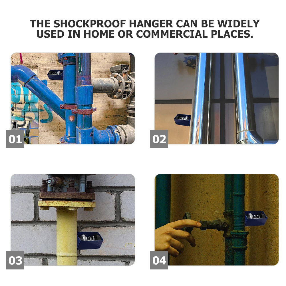 

4pcs Fan Coil Vibration Dampers Galvanized Steel Ceiling Hangers Suspended Mounted Damping Isolators Spring Vibration Reducer