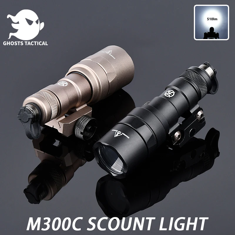 

Tactical SF Surefir Airsoft M300 M300C Mini Scout Light 510LM Weapon Equipment Reconnaissance Hunting Flashlight Lanterna Torch