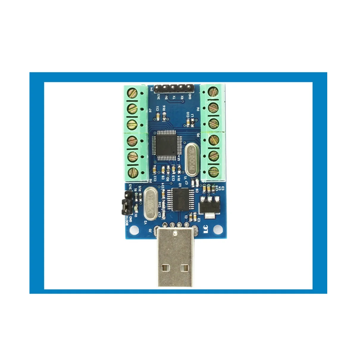 واجهة USB AD أخذ العينات وحدة الحصول على البيانات ، STM32 UART الاتصالات لوحدة ، 10 قناة ، 12Bit ، STM32F103C8T6