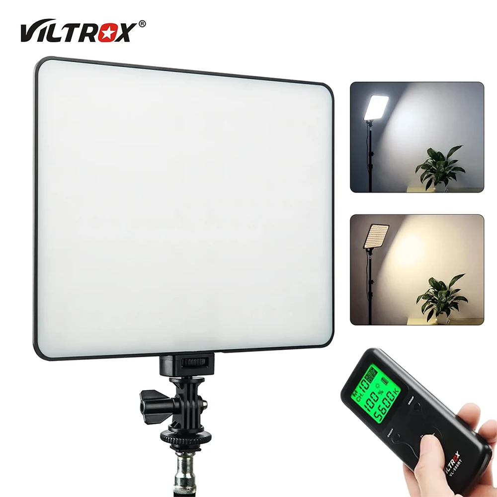 Viltrox VL-200T LED Video Light 30W Panel Lighting Wireless Remote Control Bi-Color Dimmable Light Slim for Studio YouTube