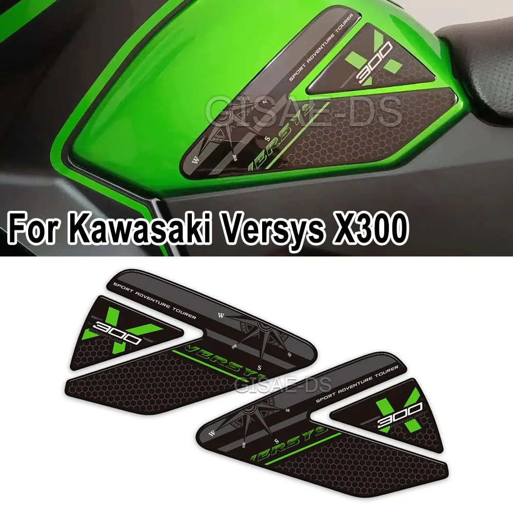 

Motorcycle Tank Pad Knee Grip Protector For Kawasaki Versys-X 300 Versys X300 300 Fuel Oil Tank Stickers Decals