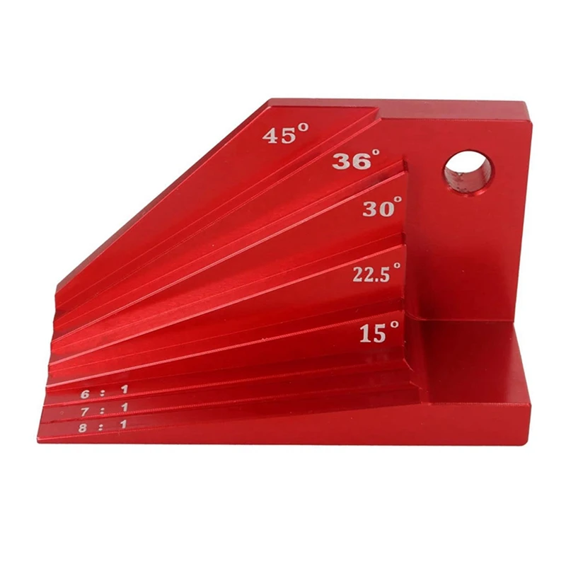 Bevel Block Gauge, Aluminum Alloy Angle Finder Universal Bevel Protractor, Miter Angles Of 15°, 22-1/2°, 30°, 36°And 45° Durable