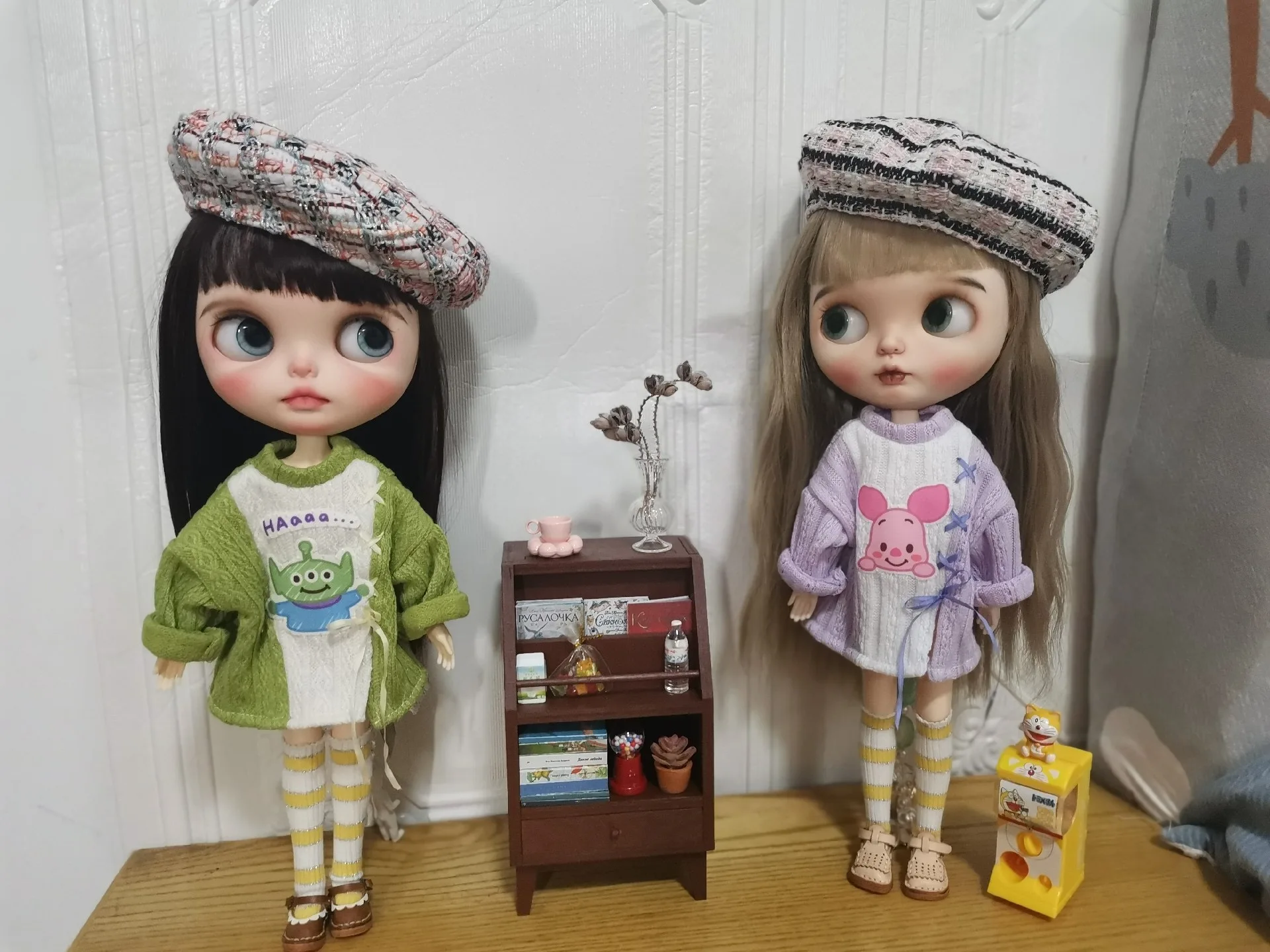 Dula Doll Clothes Dress Sweater  with hat set Blythe ob24 ob22 Azone Licca ICY JerryB 1/6 Bjd Doll Accessories