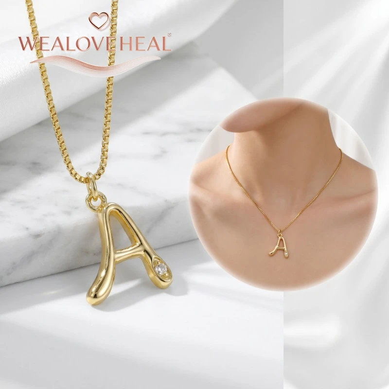 muttertagsgeschenk，Luxuriöse Halskette mit Initialen von A bis Z aus 18 Karat vergoldetem Messing, glänzender CZ-Buchstabenanhänger, minimalistischer Alphabet-Schmuck für Frauen, individuelles Namensgeschenk – Detail 15