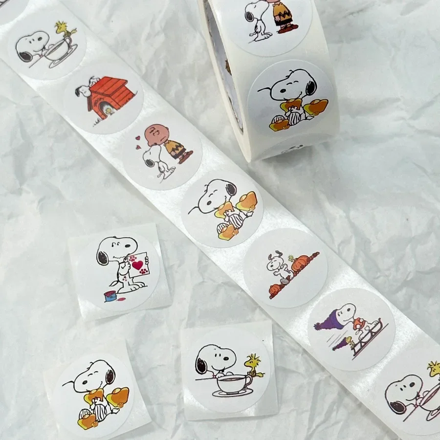 500pcs Snoopy Cute Stickers Cartoon Anime Derivative Peripherals Creative Doodle Sticker Child Toy Book Decoration Party Gifts