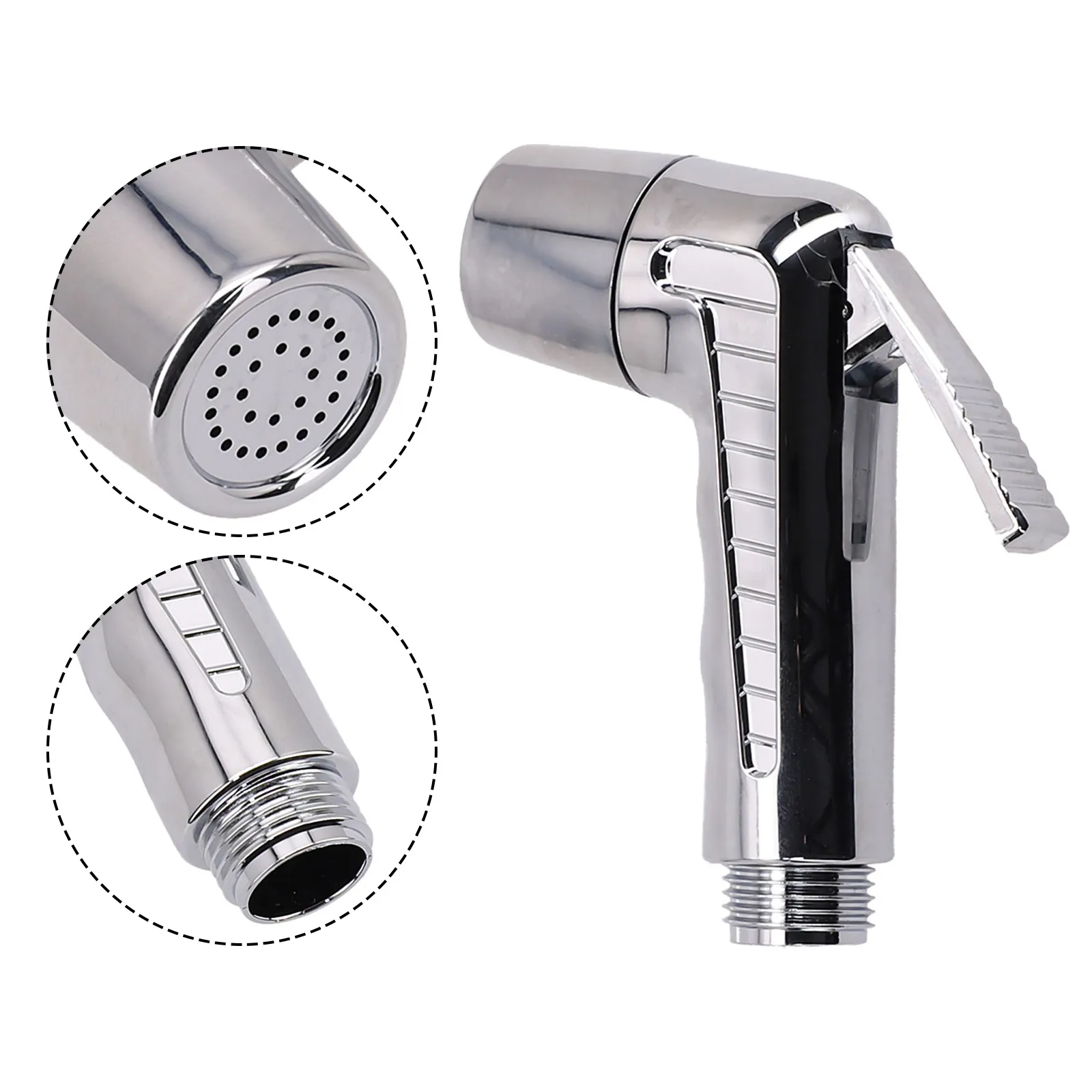 Bidet Spray Silver ABS G1/2 Inch Connector Handheld Shower Head For Shower Cleaning Floor Watering Flower Bathroom Supplies