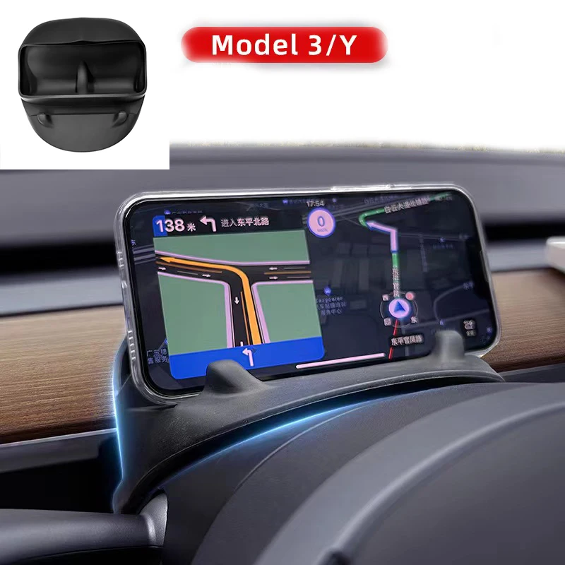 Herval for Tesla Model 3/Y Cell Phone Holder Silicone Organizer Glasses Support Stand Steering Wheel Silicone Organizer