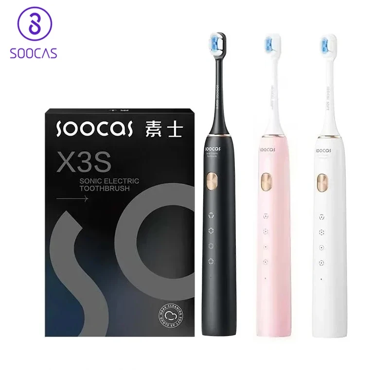 SOOCAS Sonic spazzolino elettrico X3S adulto Smart IPX8 impermeabile 180 giorni di durata della batteria ad ultrasuoni Soft Cloud testine dello