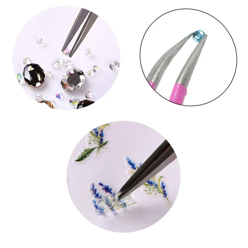 2 Pcs Eyelashes Tweezers Stainless Steel superhard Tweezers High Precision Anti-static tweezers for Eyelash Extensions