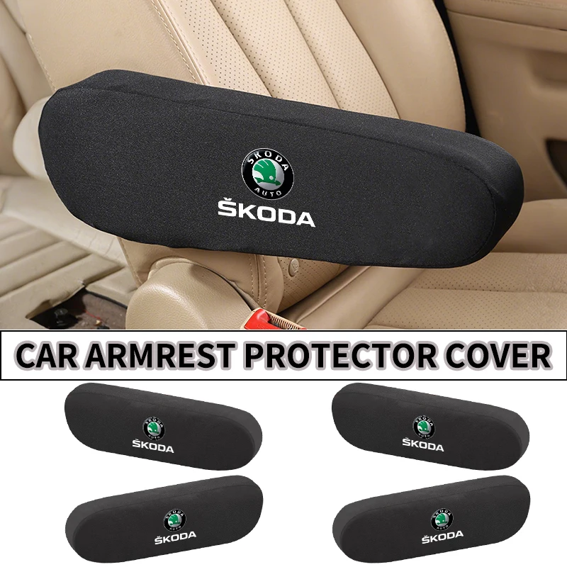 Car Seat Armrest Protector Elbow Support Pad Arm Rest Cover Interior For Skoda Octavia Rapid Kodiaq Superb Derivative Karoq Fabi view 5