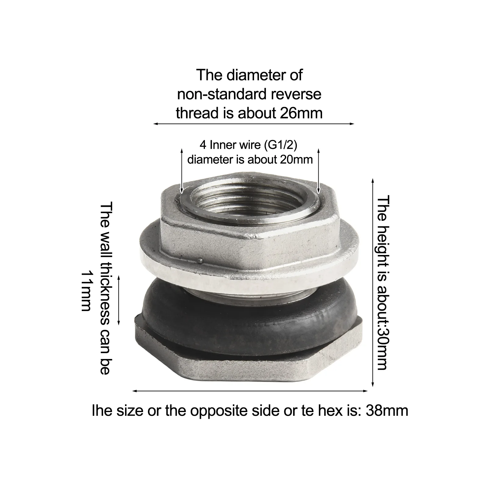 Compact Threaded Water Connector in Stainless Steel Perfect Fit for Tight Spaces in Outdoor Applications Compact