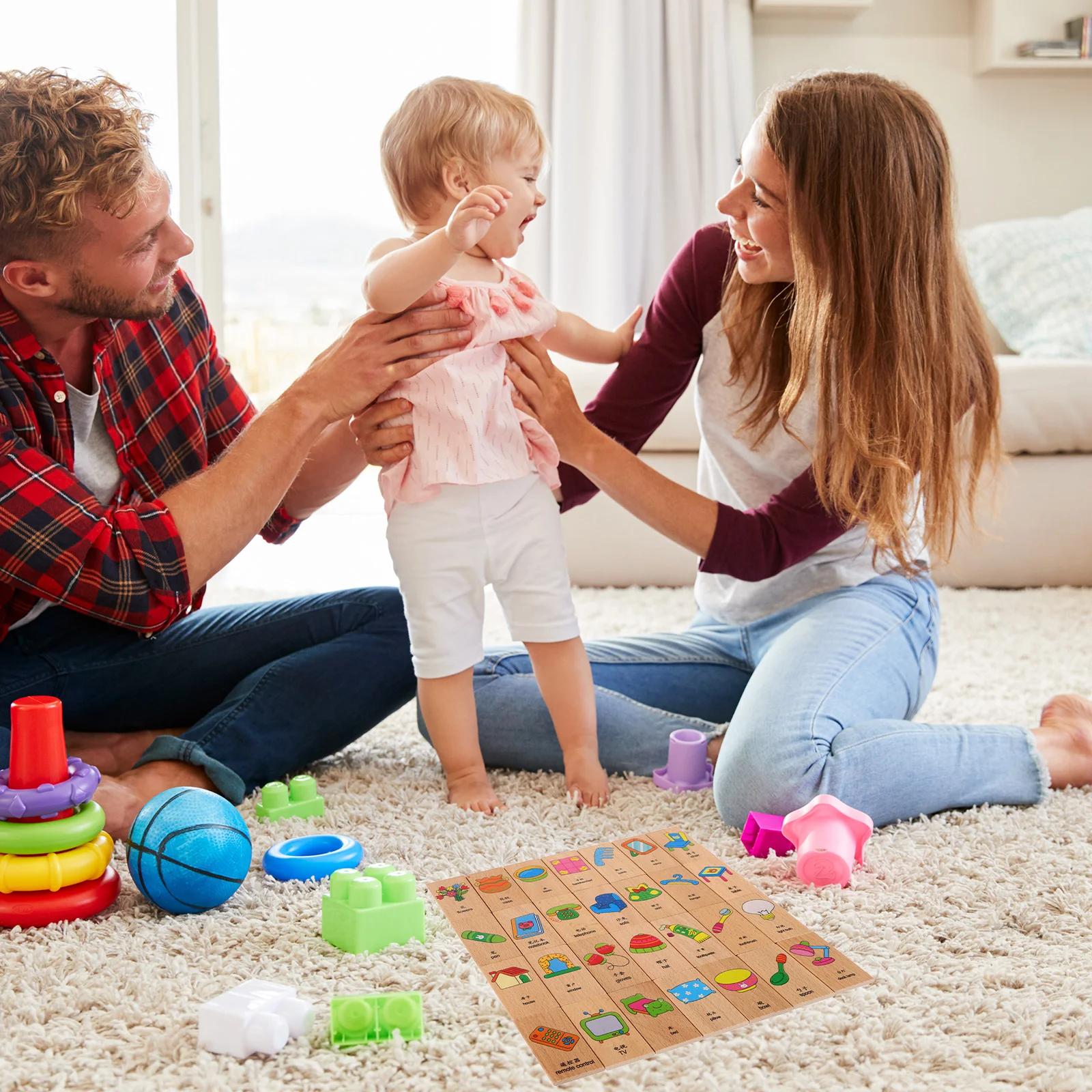 28 Pcs Dominoes Game Kid Toys Classic Puzzle Wood Toddler Learning Activities Wooden Child Children