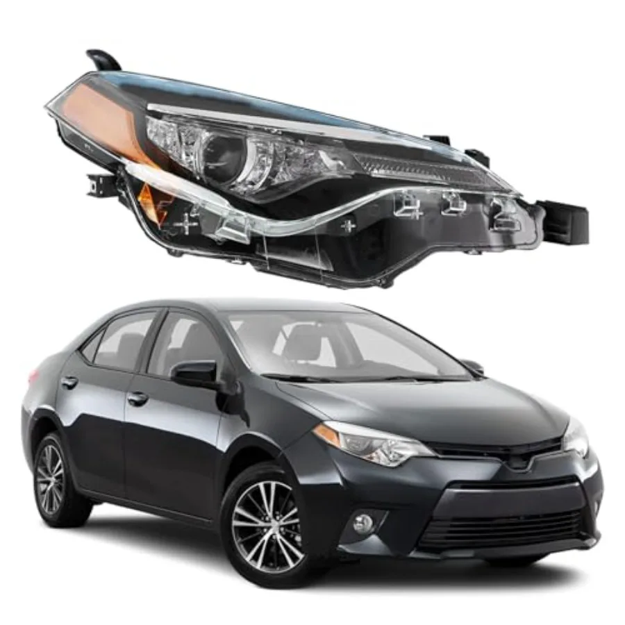 

Фара в сборе для Corolla 2017 2018 2019 L LE LE CE, правая фара со стороны пассажира 8111002M70, высокая яркость, светодиодная замена