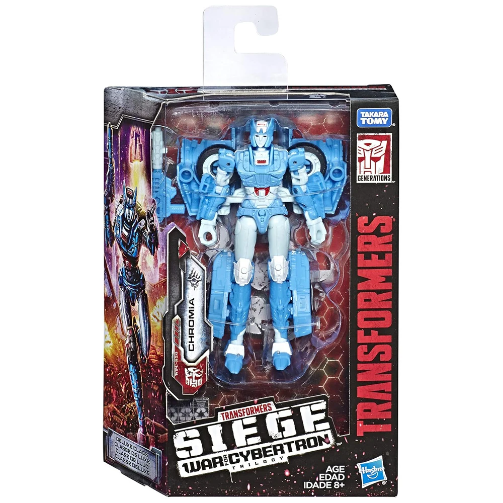 [Auf Lager] Hasbro Transformers War for Cybertron Siege Chromia 14 cm Deluxe Class Action-Roboterfigur zum Sammeln, Modellspielzeug, Geschenke