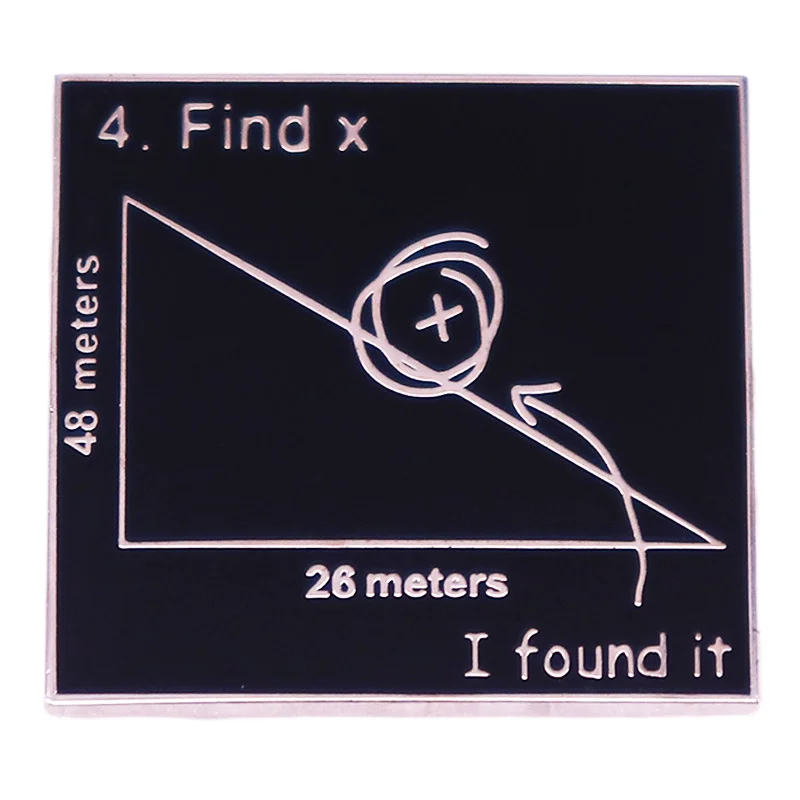 Science Students Geometry Mathematics Humorous Brooch Metal Badge Gift