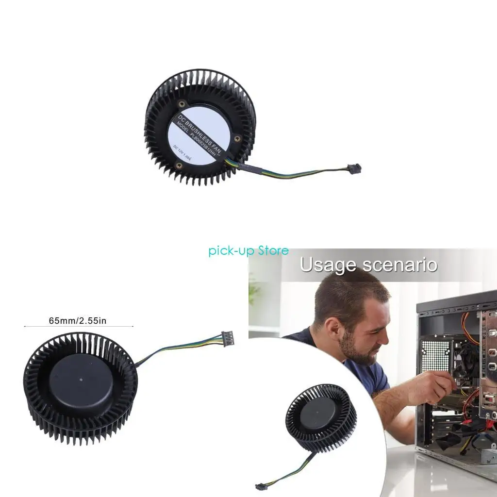 

Q5WA 1PC PLB06625B12HH 4Pin Graphics Card Cooling VGA Fan for GTX1060/1070/1070ti/1080ti 12V