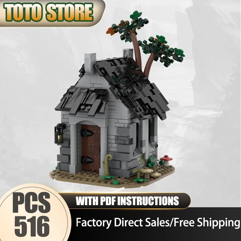 

Средневековая модель замка Moc, строительные кирпичи, модель часовлы, технология, вид на улицу, блок-игрушка, сделай сам, сборка, Рождественский подарок