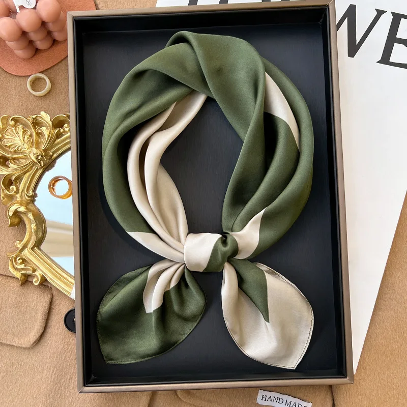 女性用ツイルシルクスカーフ,手作り,車,はしご,ヘッドバンド,バンダナ,ブランド,70x70cm