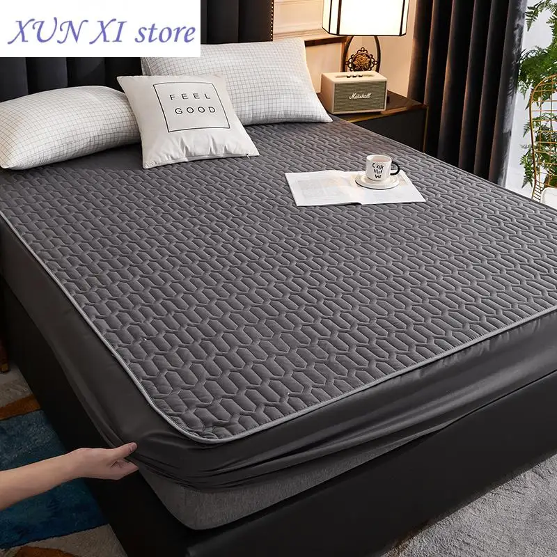 

2023 Waterproof Latex Mattress Pad Protector Skin-Friendly Breathable Fitted Sheet Bed Mattress Cover 150x200 160x200 200x200