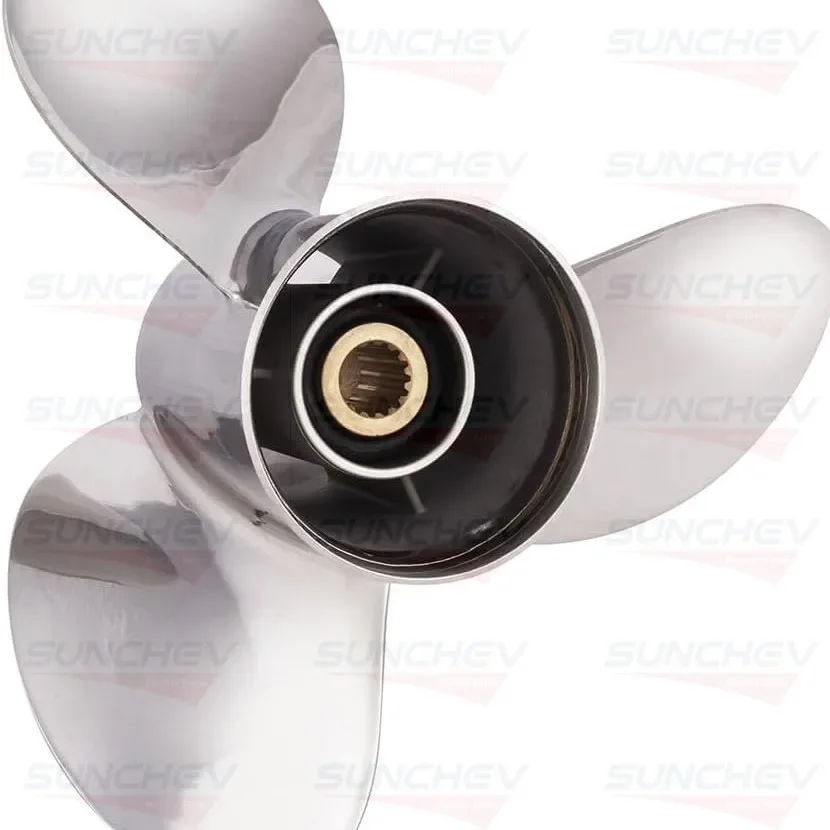 SUNCHEV Boat Motor Spare Parts Stainless Steel Propeller For  Outboard Engine 13 x 17 50-130 688-45930-02 688-45970-03