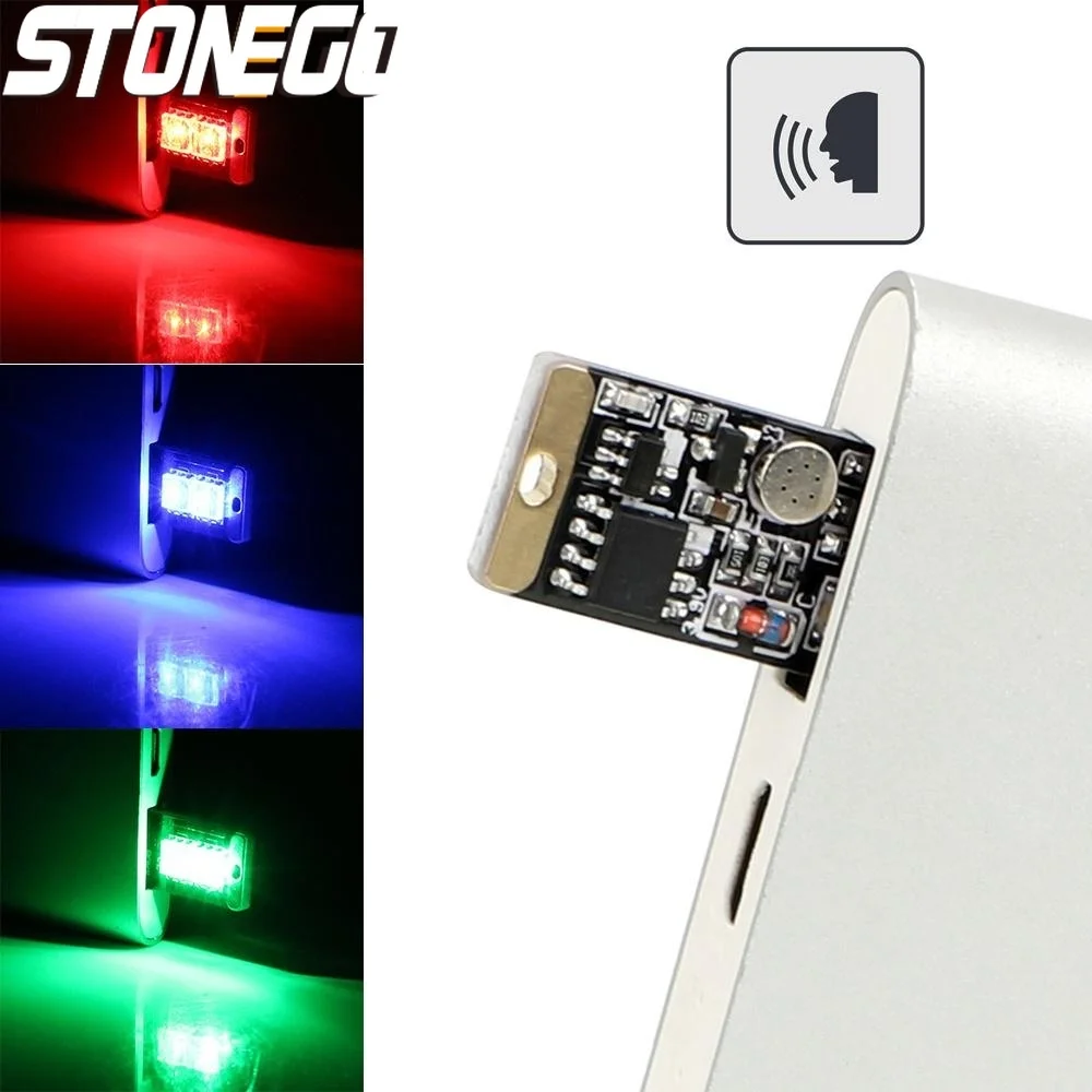

RGB Music Rhythm Touch Sound Control LED Car Atmosphere Light USB Decorative Lamp for Auto Styling