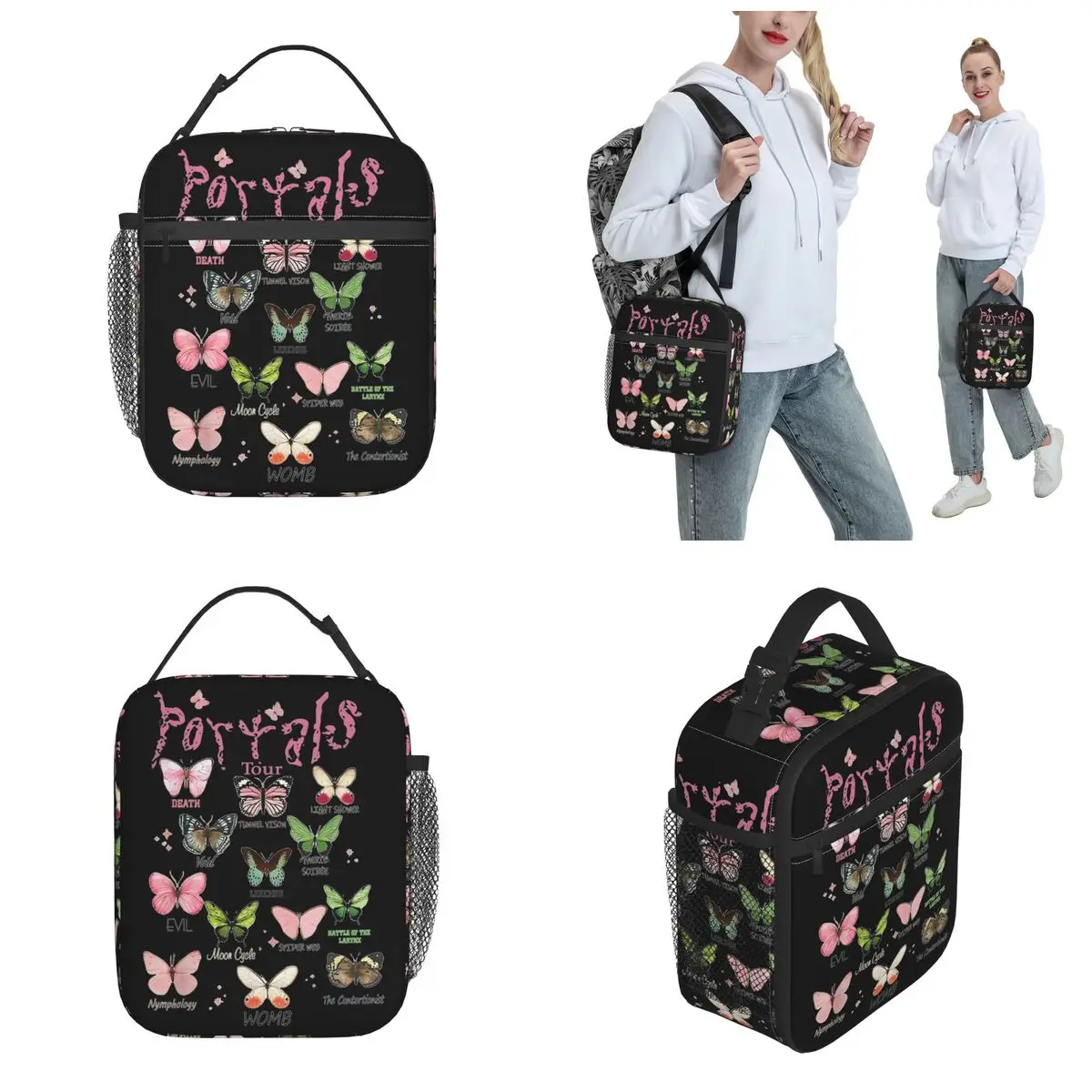 Melanie Martinez Tour Insulated Lunch Bags Full Albums Butterflies Food Container Bags Portable Thermal Cooler Lunch Box