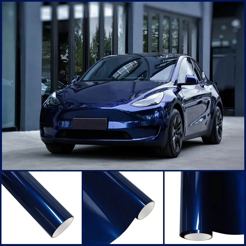 

Глянцевый танзанит, синий металлик, ПЭТ-обертка, виниловая пленка, защитный чехол для кузова автомобиля, наклейка, цветные наклейки, аксессуары для авто украшения