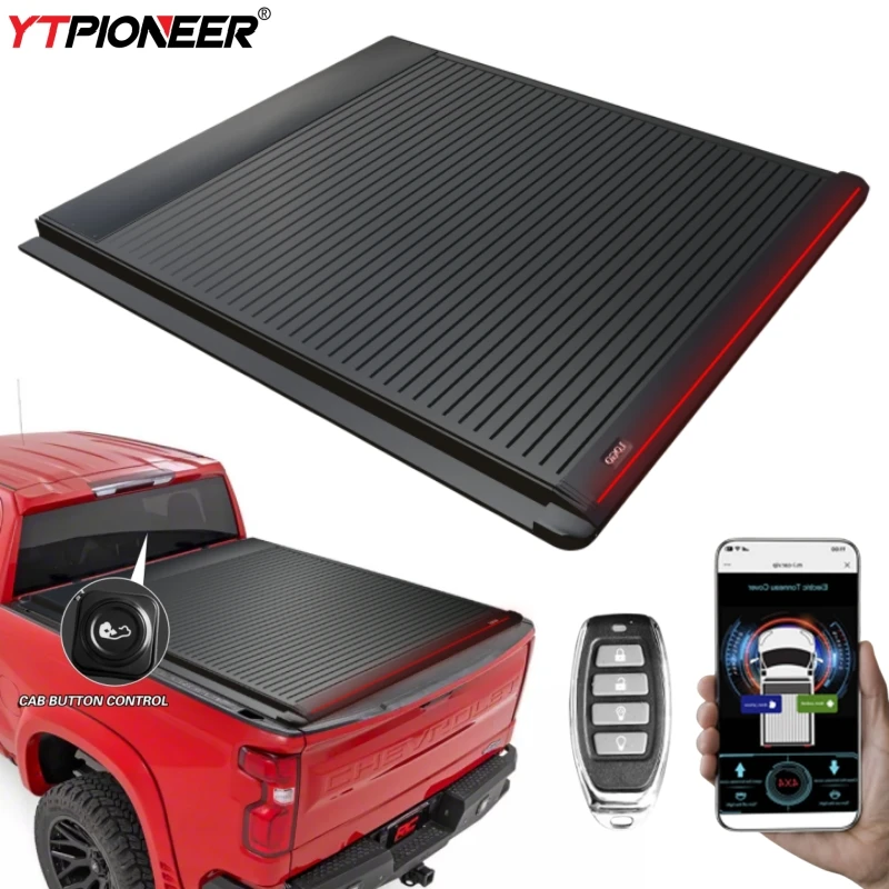 

2019 2022 2024 Chevy Colorado Truck Back Box Bed Cover Electric Retractable Tonneau Cover With 6 ' Bed