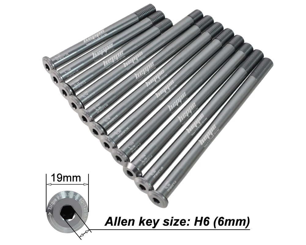 HEPPE MTB Rennrad Titan Steckachse Ultraleichte Fahrradachse 12x142 12x148 Hinterradnabe Steckachse Fahrradgabel 12x100 12x110 Welle – Detail 21