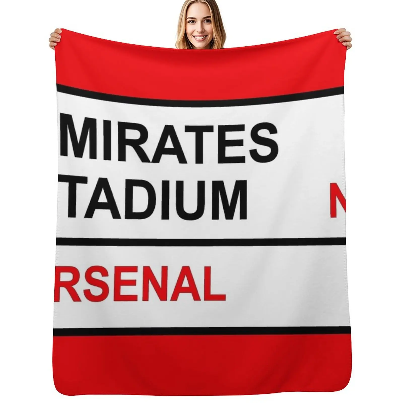 Emirates Stadium Football Sign Throw Blanket funny gift Winter beds Beach Decorative Sofas Shaggy Blankets