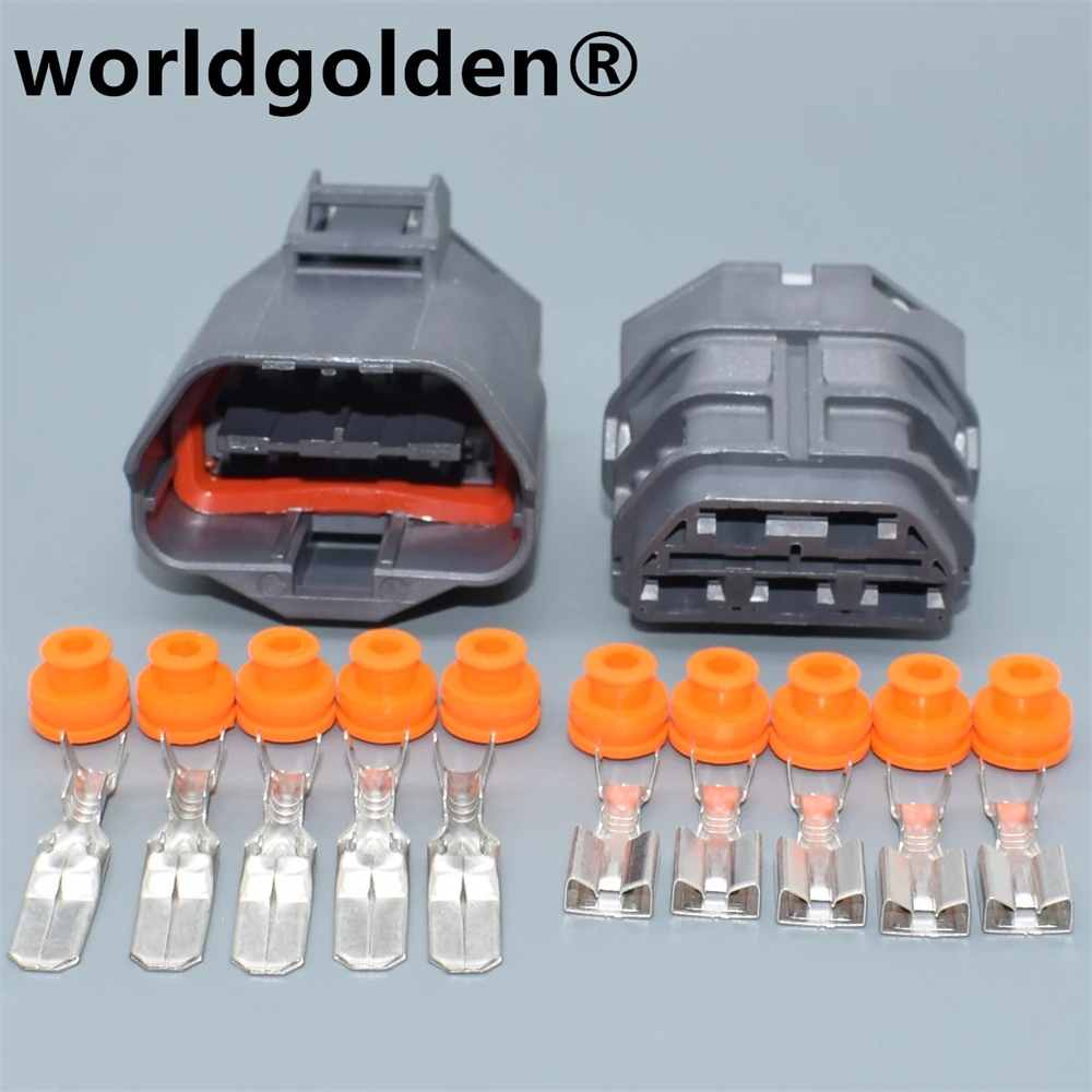 worldgolden Auto 5pin 6.3 plug 7123-6550-40 wiring electrical connector 7123-6550 with terminals and seals