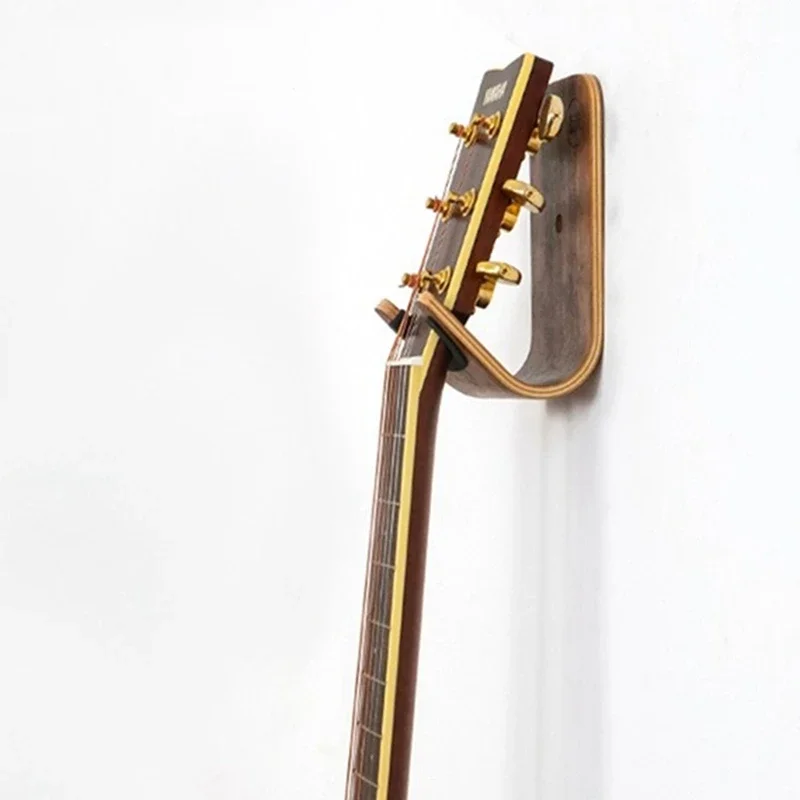 Wooden Guitar Wall Hanger Unique Design Bent Wood Guitar Hanger Wall Mount Holder Acoustic Guitar Accessories