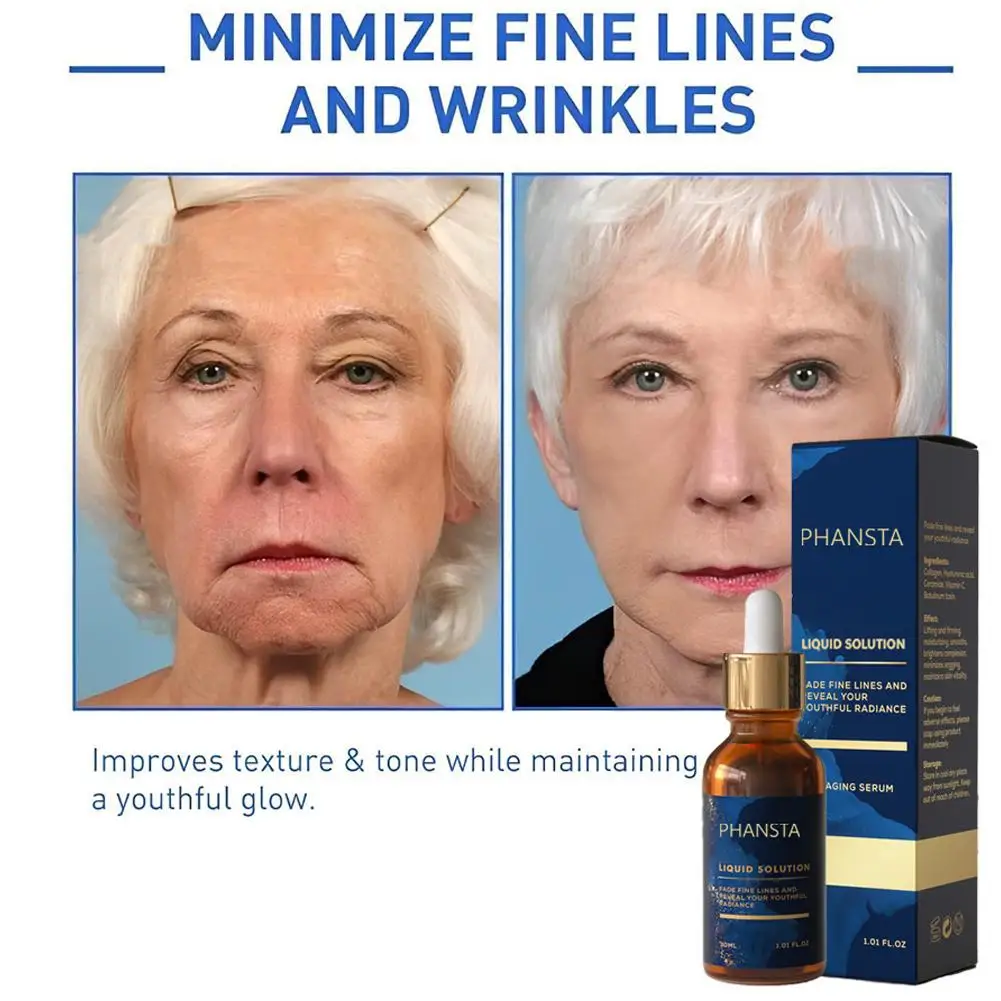 Gezicht Anti-Aging Serum Gladmakende Fijne Lijntjes Versteviging Hydraterende Essentie Wallen Huid Verbeteren F6y0