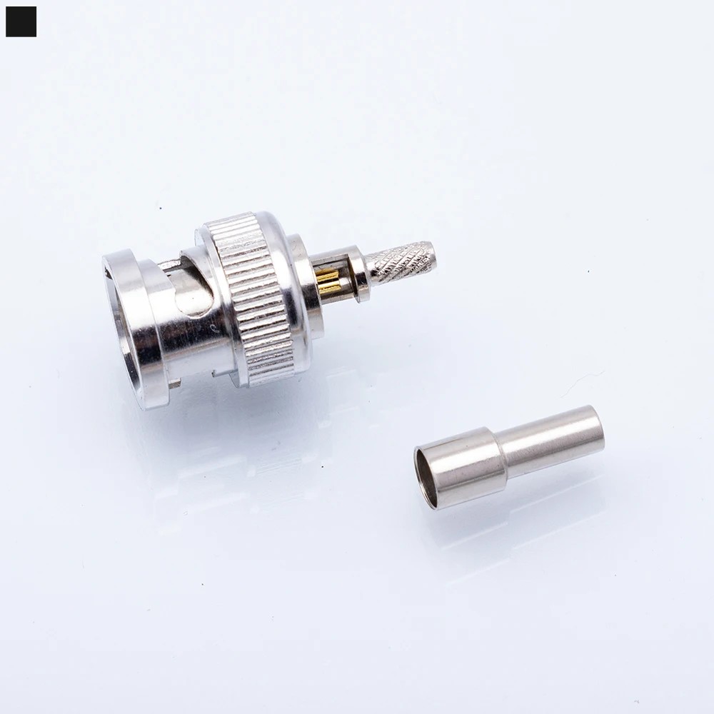 ■ Copper BNC Male Plug Window Crimp RG58 Plug Crimp Connectors for RG174 RG316 RG179 Cable ADAPTER 50 Ohm
