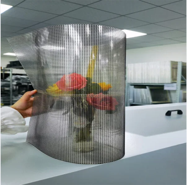 Indoor/Outdoor Flexible Transparent LED Screen Glass Film Crystal Display Adhesive